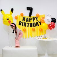 포켓몬 피카츄 생일파티 풍선 스탠드 스트리머 가랜드 세트 6