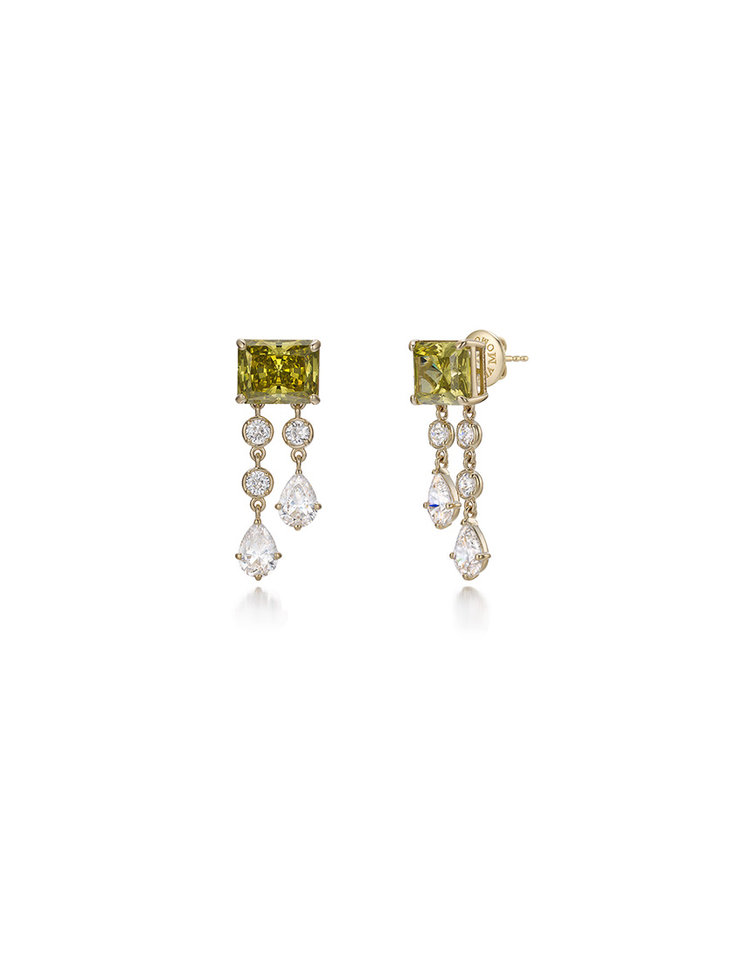 [김지원 착용] 디아모모 Vintage Peridot Drop Earring GJRB106EYG000