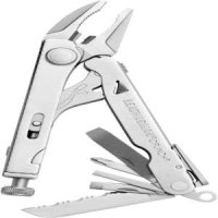 Leatherman Crunch - 잠금 펜치 비트 어댑터 등을 포함한 15개의 도구가 포함된 다목적 미국산 스틸 그레