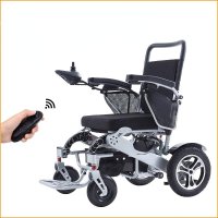 경량 가정용 여행용 휠체어 대여뜨거운 판매 알루미늄 합금 접이식 전원 원격 제어 전동