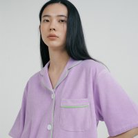 조스라운지 w Lavender Towel Short Pajama Set