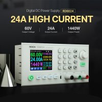 DC 조절식 스텝 다운 전압 벤치 전원 공급 장치 벅 컨버터 데이터 저장 60V 24A USB 컬러 디스플레 RD6024