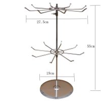 2단 회전 악세사리 크롬도금 액세서리 진열대 귀걸이-3단