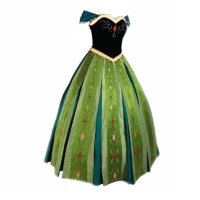 겨울왕국 코스프레 초록색 드레스 성인용 옷 안나 의상 연극