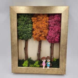 스칸디아모스 3색 나무 액자, 봉이작가