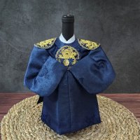 한국민예 고급 전통공예소품 한복 와인커버 예단주커버 술병주머니  남색