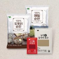 100 순면 김영근 명인의 도토리메밀 순면 세트 도토리10팩 메밀6팩 동치미육수10팩 비빔장6팩