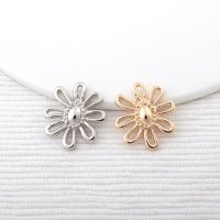 비즈아이 메탈펜던트 데이지꽃 15x17mm 1개 7304-04