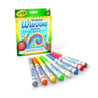 Crayola 워셔블 윈도우 마커 자동차 창문 마커 8개