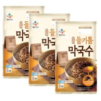 CJ 시원한음식 고소한 들기름막국수 356g 2인분 X3개 1세트 여름음식 냉면 우동 스파게티 밀키트 브런치 밀면 어묵우동 텐동 야끼소바 메밀소바