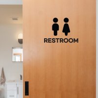 RESTROOM 남 여 아이콘 화장실 스티커