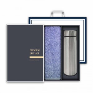 송월 프리미엄 텀블러세트 (뱀부얀 혼방사 190g 1매 + 스마트텀블러 500ml 1개)