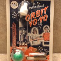 VINTAGE SEALED 1969 TOM BOY INC. ORBIT YO-YO SPACE TOY 신품 기존 재고