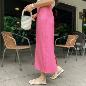 컬러썸머트위드롱스커트