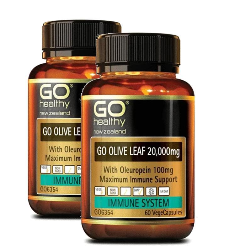 [프록시 해외직구] [해외직구] 뉴질랜드직구 <b>Go Healthy</b> <b>고헬씨</b> 고 올리브 리프 20000mg 60베지캡슐 2팩