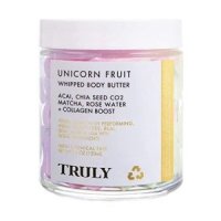 Truly Unicorn Fruit Whipped Body Butter 4 Oz  Infused with Matcha  Acaii  Chia  Rose And Collagen  M