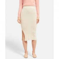 Soft Goat Cashmere skirt Colour Ecru