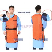 방사선방호복 납가운 코트타입 어깨밸크로 X-ray Apron Coat type 0 25mmpb 남성 파랑체크 S SK-15-1A