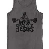 Reps for Jesus - 체육관 운동 보디빌더 남성용 탱크 탑 차콜 Large