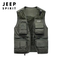 JEEP SPIRIT 여름 멀티포켓 전술 나시 야상 낚시 얇은 조끼