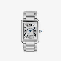 까르띠에 탱크 머스트 워치 엑스트라 라지 오토매틱 스틸 브레이슬릿 스틸 Cartier Tank Must Watch