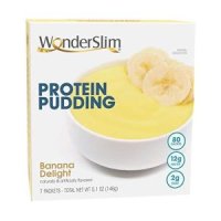 WonderSlim 프로틴 푸딩 바나나 딜라이트 7개 Banana Delight 1 Box - 7 Count