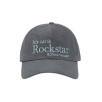 조거쉬 My cat is Rockstar Baseball cap Charcoal