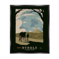 Visit Hyrule 판타지 야생 동물 캐릭터 플로팅 프레임 벽 아트 Matheus Lopes Castro 디자인