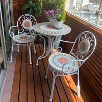 철제 테이블 의자 세트 야외 정원 카페 북유럽 휴대용