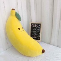 대형 바나나 인형 귀여운 과일 쿠션 베개 침대 소품