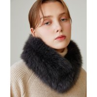 닥스 22FW 22FW DAKS FUR 여성 차콜 폭스퍼 머플러 DBMU2F984CG