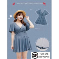 원피스 수영복 프릴 스커트 수영복 반팔