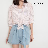 카라 KARRA 파스텔체크타이셔츠 이너SET KB3MSE020A