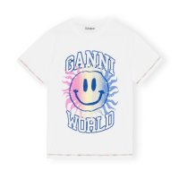 GANNI 가니 스마일 티셔츠 SMILEY T-SHIRT 가니월드 BRIGHT T3299