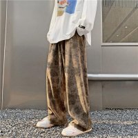 2023 Vintage Floral Corduroy Pants Streetwear Y2k Pants Men Wide Leg Oversize Pants Harajuku Casual