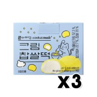 쿠캣 크림찹쌀떡 2개입 총80g x 3개