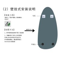 실버 붙이는 전신거울 비정형 벽걸이 조약돌모양 -50x120cm-벽걸이형