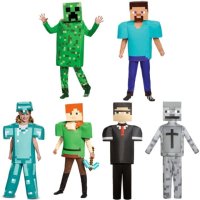 마인크래프트 코스튬 의상 할로윈 코스프레 갑옷 어 -Minecraft 흑백 수트 코스튬