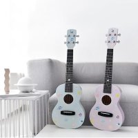 Blue High Quality Ukulele Children Silent Adults Soprano Ukulele Acoustic Strings Finger Picks