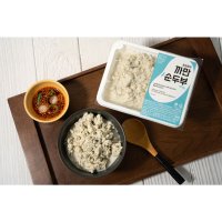 [정담두부집] HACCP 100%국산콩 수제두부 몽실몽실 까만 순두부 서리태 흑임자 700g  2개입  서리태 흑임자 까만 순두부