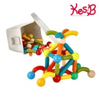 캐스B튼튼 크리에듀뉴팝마그네틱블록54pcs2530