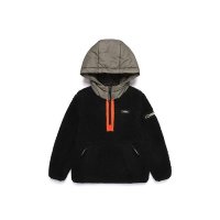 내셔널지오그래픽키즈 714 배색 FLEECE 뽀글이 후디 CARBON N204KHD930