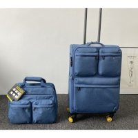 손잡이 튼튼한 옥스포드 소프트캐리어 해외출장가방 28인치-파란색 보조가방