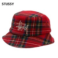 STUSSY 스투시 버킷햇 모자 체크 - L