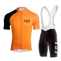 Fox-사이클링 팀 2023 남성용 반팔 자전거 저지 세트 자전거 의류 통기성 Mtb 복장