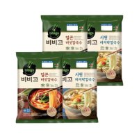 CJ제일제당 비비고 칼국수 시원바지락 x2개 얼큰버섯 x2개