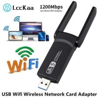 랜선연결 무선인터넷 LccKaa 1200Mbps USB WiFi 어댑터 네트워크 카드