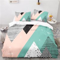 침대매트고정밴드 침대시트고정 북유럽 패턴 Duvet 커버 Pillowcase 3d 침구