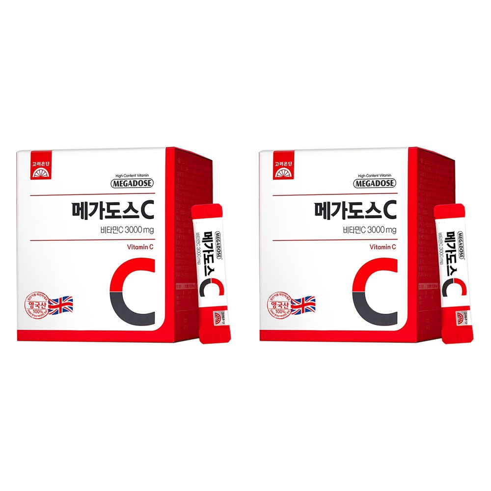 고려은단 메가도스C 비타민C 3000mg 180g 2개입 분말형