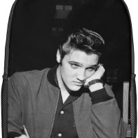 BADJAS ELVIS PRESLEY BAG 소녀용 배낭 어린이용 대형 ROCK N ROLL 학교 가방 여행용 스포츠 가방 음료수 홀더